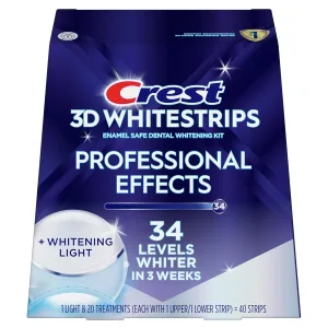 Crest 3D Whitestrips Professional Effects + LED Light Kit Level 34