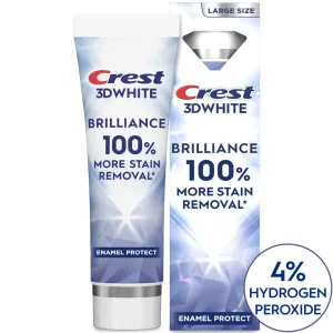 Crest 3D White 4% HP Brilliance Pro Enamel Protect Teeth Whitening Toothpaste