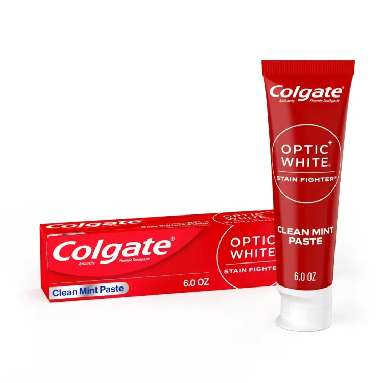 Colgate-Optic-White-Stain-Fighter-Teeth-Whitening-Toothpaste-Clean-Mint-6-oz-Tube-1